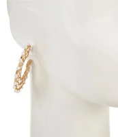 Southern Living Triple Layer Pearl Hoop Earrings