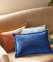 Southern Living Velvet & Linen Reversible Lumbar Pillow