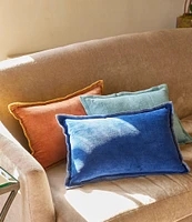 Southern Living Velvet & Linen Reversible Lumbar Pillow