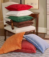 Southern Living Velvet & Linen Reversible Oversize Square Pillow