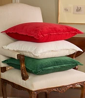 Southern Living Velvet & Linen Reversible Oversize Square Pillow