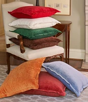 Southern Living Velvet & Linen Reversible Oversize Square Pillow