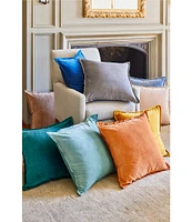 Southern Living Velvet & Linen Reversible Oversize Square Pillow