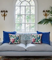 Southern Living Velvet & Linen Reversible Oversize Square Pillow