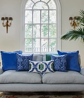 Southern Living Velvet & Linen Reversible Oversize Square Pillow