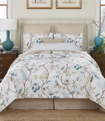 Southern Living Vita Birds Floral Comforter Mini Set