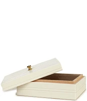 Southern Living White Decorative Trinket Box with Handle