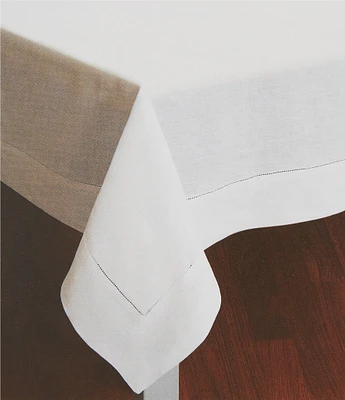 Southern Living White Hemstitch Tablecloth