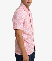 Southern Tide Beachcast Floral Print Short Sleeve Woven Shirt