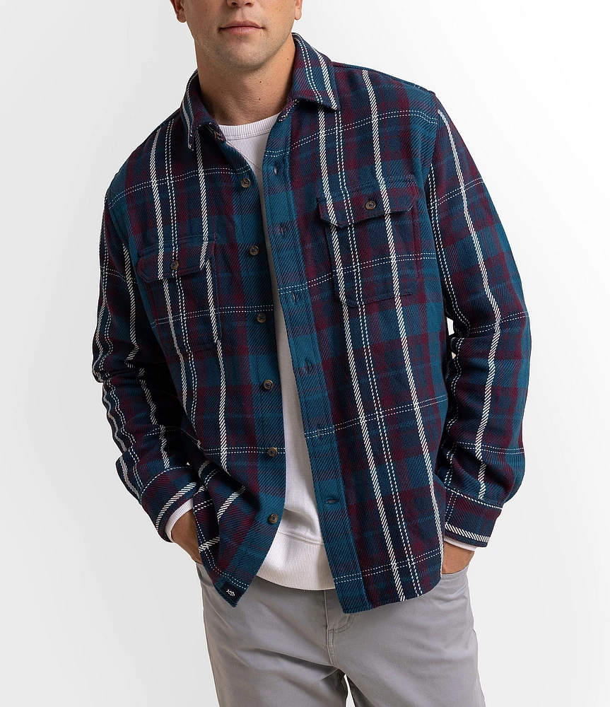 Southern Tide Beachwood Plaid Twill Long Sleeve Woven Shirt