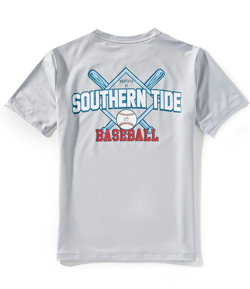Southern Tide Big Boys Baseball Diamond Crew Neck Short Sleeve T-Shirt