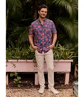 Southern Tide Blossom Bliss Short Sleeve Woven Shirt