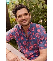 Southern Tide Blossom Bliss Short Sleeve Woven Shirt