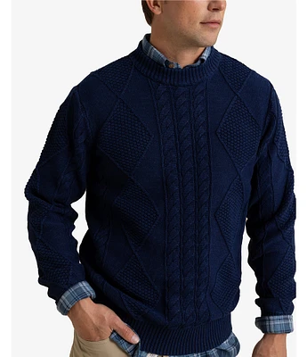 Southern Tide Broad River Indigo Fisherman Sweater