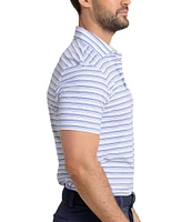 Southern Tide Brrr-Eeze Pearl Cove Stripe Short Sleeve Polo Shirt