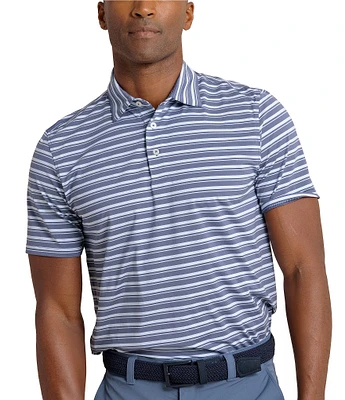 Southern Tide Brrr-Eeze Pearl Cove Stripe Short Sleeve Polo Shirt