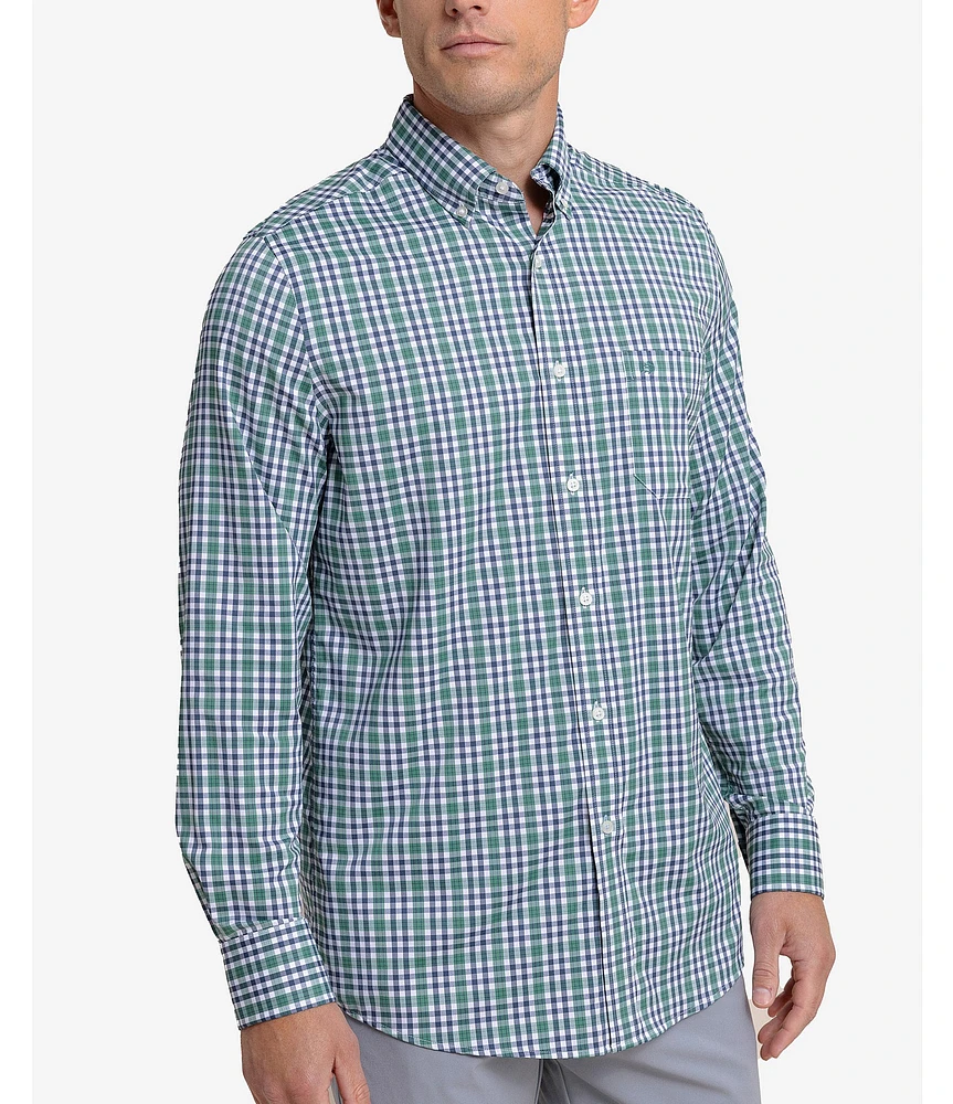 Southern Tide Brrr° Intercoastal Performance Stretch Haywoodd Plaid Long Sleeve Woven Shirt