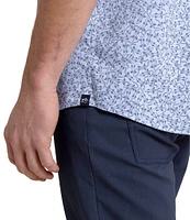 Southern Tide Brrr° Intercoastal Performance Stretch Iguana Glee Short Sleeve Woven Shirt