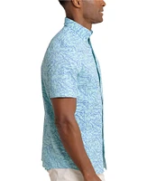 Southern Tide Brrr° Intercoastal Performance Stretch Shark Bait Short Sleeve Woven Shirt
