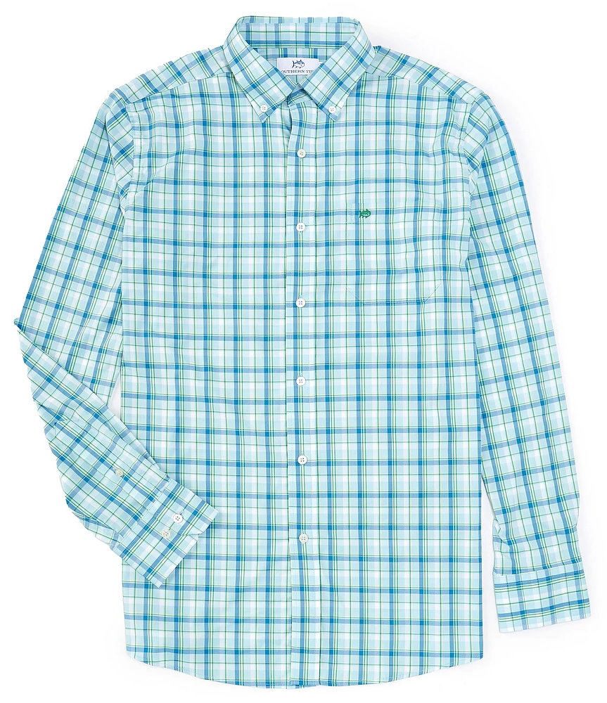 Southern Tide Brrr° Intercoastal Performance Stretch Whalehead Plaid Long Sleeve Woven Shirt