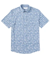 Southern Tide Brrr° Intercoastal Sunset Beach Woven Short Sleeve Sport Shirt