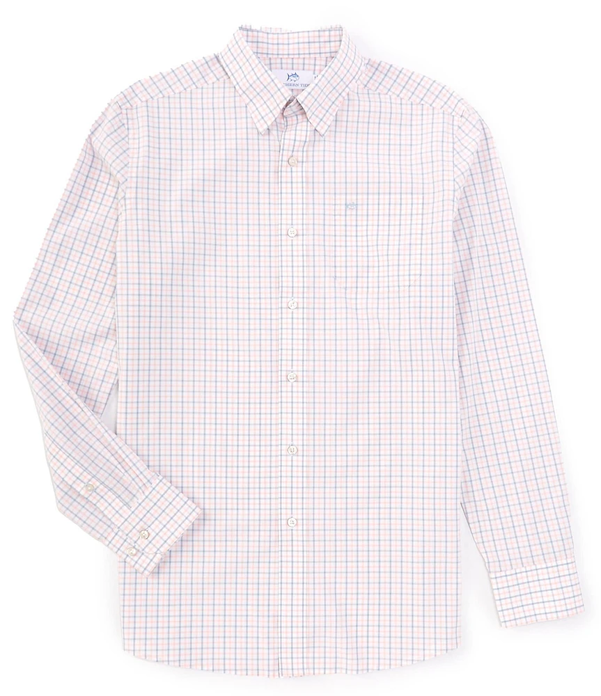 Southern Tide Charleston Larkin Check Performance Stretch Long Sleeve Woven Shirt