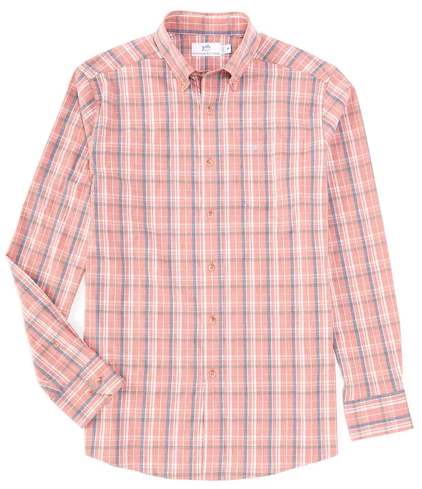 Southern Tide Coastal Passage Ashleland Plaid Performance Stretch Long Sleeve Woven Shirt