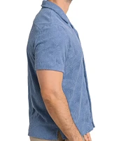Southern Tide Crystal Beach Terry Short Sleeve Woven Camp Shirt