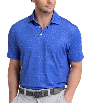 Southern Tide Driver Beers Cheers Printed Short Sleeve Polo Shirt