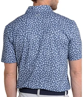 Southern Tide Driver Blossom Bliss Printed Short Sleeve Polo Shirt