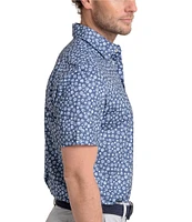 Southern Tide Driver Blossom Bliss Printed Short Sleeve Polo Shirt