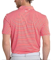 Southern Tide Driver Caravel Stripe Short Sleeve Polo Shirt