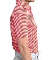 Southern Tide Driver Caravel Stripe Short Sleeve Polo Shirt
