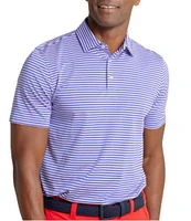 Southern Tide Driver Caravel Stripe Short Sleeve Polo Shirt