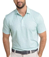 Southern Tide Driver Flower Frenzy Printed Short Sleeve Performance Polo Shirt