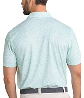 Southern Tide Driver Flower Frenzy Printed Short Sleeve Performance Polo Shirt