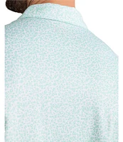 Southern Tide Driver Flower Frenzy Printed Short Sleeve Performance Polo Shirt