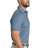 Southern Tide Driver Iguana Glee Printed Short Sleeve Polo Shirt