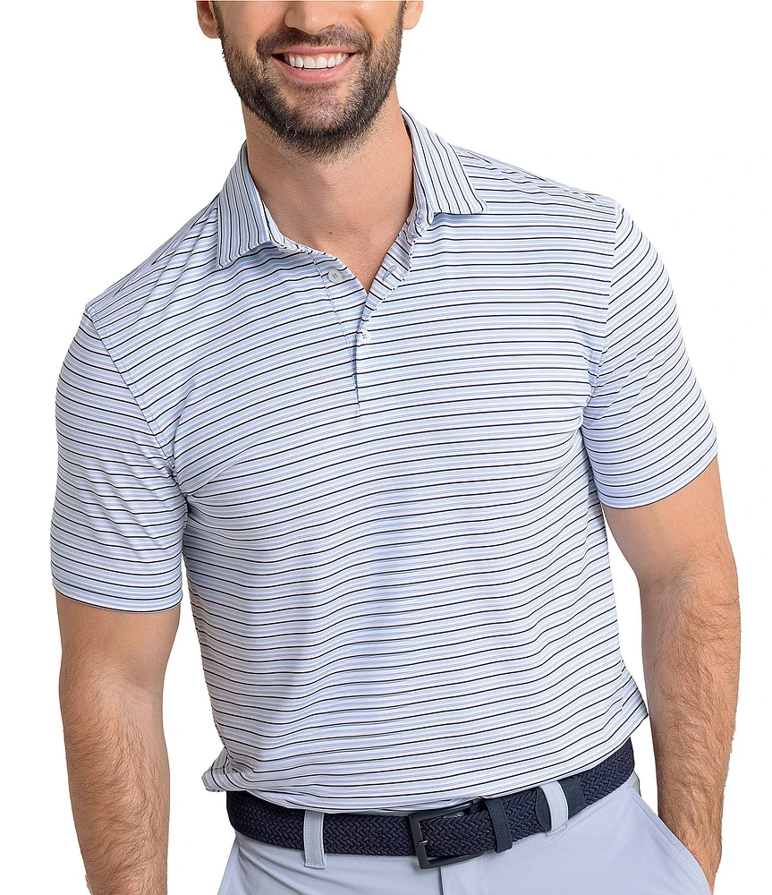 Southern Tide Driver Oyster Creek Stripe Short Sleeve Polo Shirt