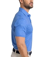 Southern Tide Driver Snazzy Scaled Printed Short Sleeve Polo Shirt