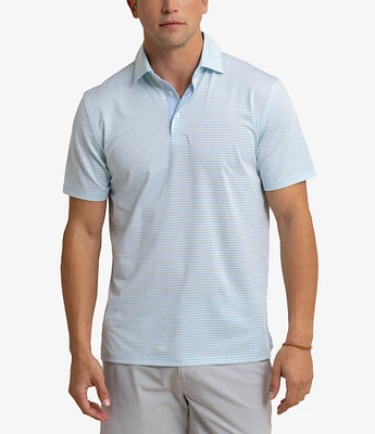 Southern Tide Driver Verdae Stripe Short Sleeve Polo Shirt