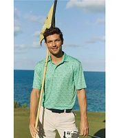 Southern Tide Driver Who's Your Caddy Printed Short Sleeve Polo Shirt