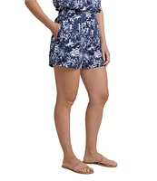 Southern Tide Elyse Grand Tropical Palm Print Shorts