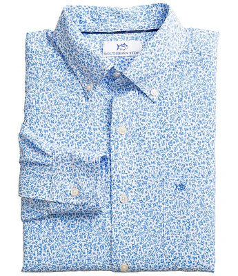 Southern Tide Flower Frenzy Printed Long Woven Shirt