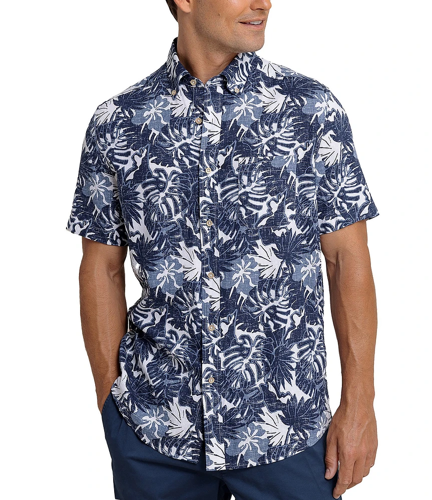 Southern Tide Grand Palms Short Sleeve Woven Shirt