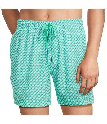 Southern Tide Green There Done That 6#double; Inseam Swim Trunks