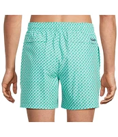 Southern Tide Green There Done That 6#double; Inseam Swim Trunks