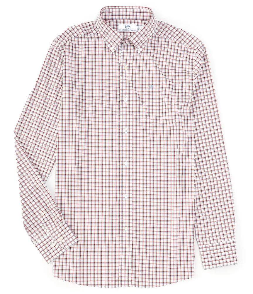 Southern Tide Intercoastal Performance Stretch Bellevue Plaid Long-Sleeve  Woven Shirt