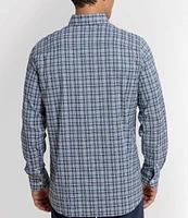 Southern Tide Intercoastal Performance Stretch Saltgrass Plaid Long Sleeve Woven Shirt