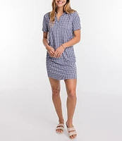 Southern Tide Kamryn brrr°® Intercoastal Short Sleeve Gingham Dress